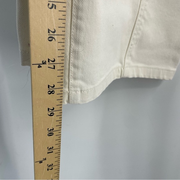 Club Monaco curved seam utility barrel pant cream white Sz 12 - Picture 7 of 10